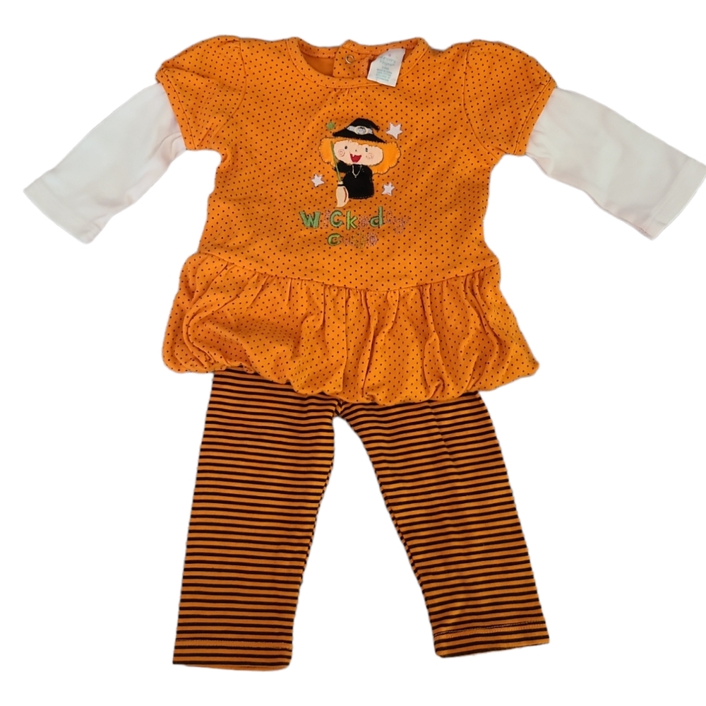 100% COTTON! Nursery Rhyme brand Halloween set, 3/6 M